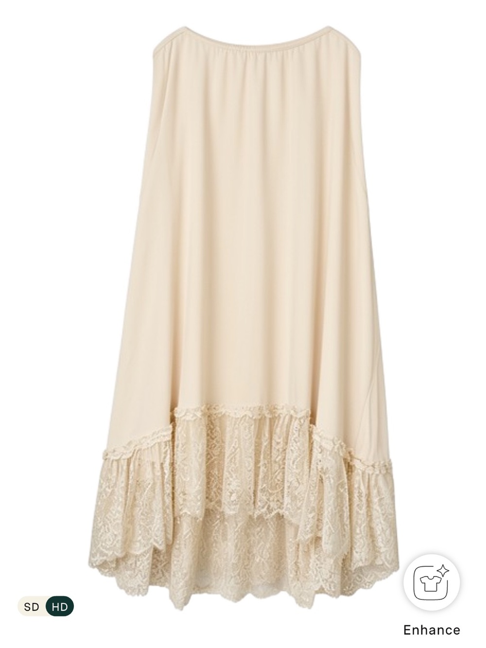 Kimchi Blue - Cream Lace-Trim Maxi Skirt